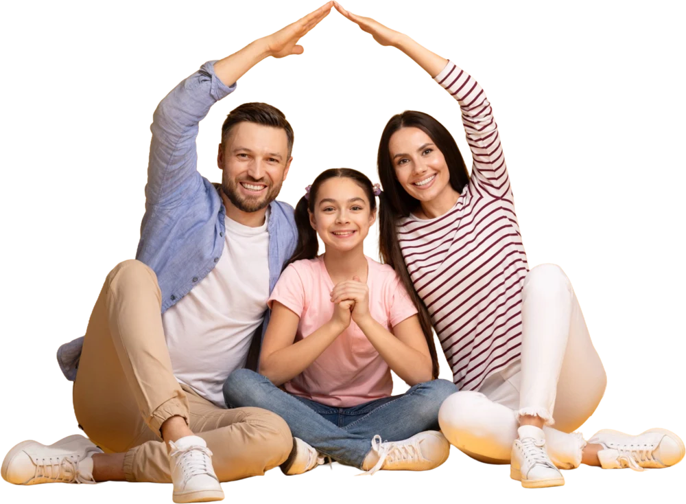 Familia preparándose para comprar vivienda