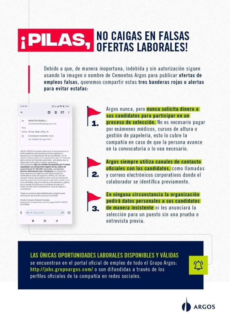 Vacantes falsas. Ten cuidado.